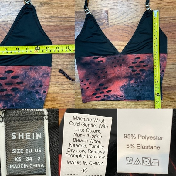 SHEIN Bundle Of 6 Tops Women’s Size XS Y2K 90’s Goth Grunge - Picture 12 of 16